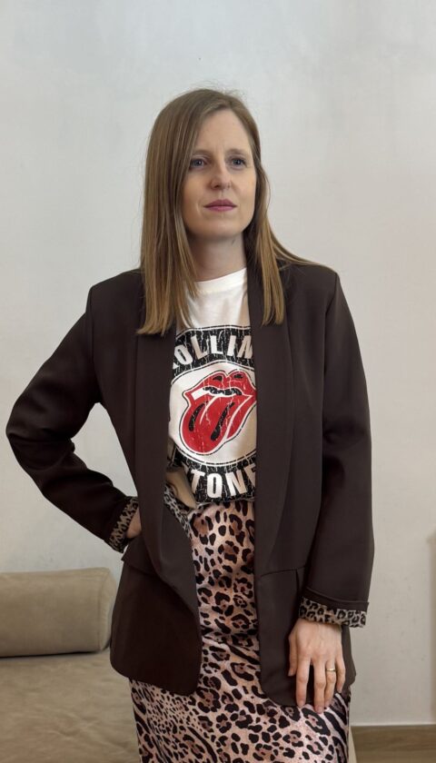 americana blazer leopardo