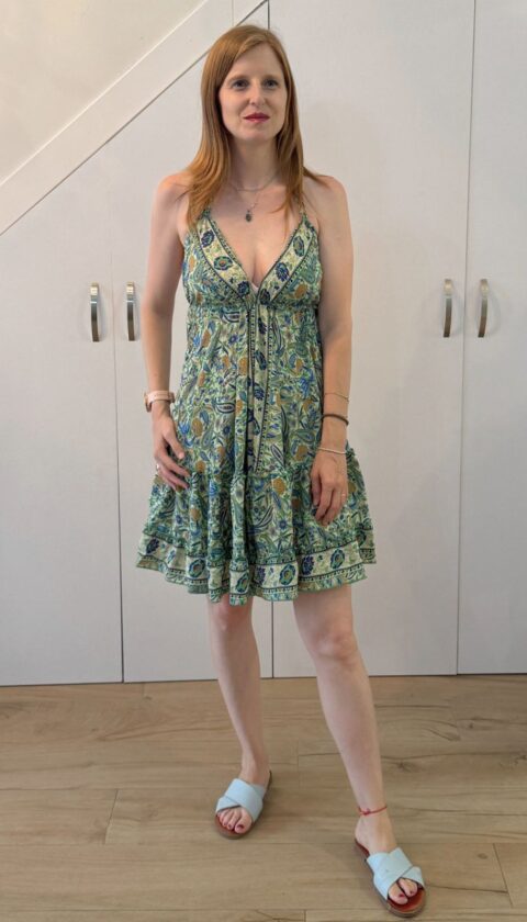 vestido corto estampado boho
