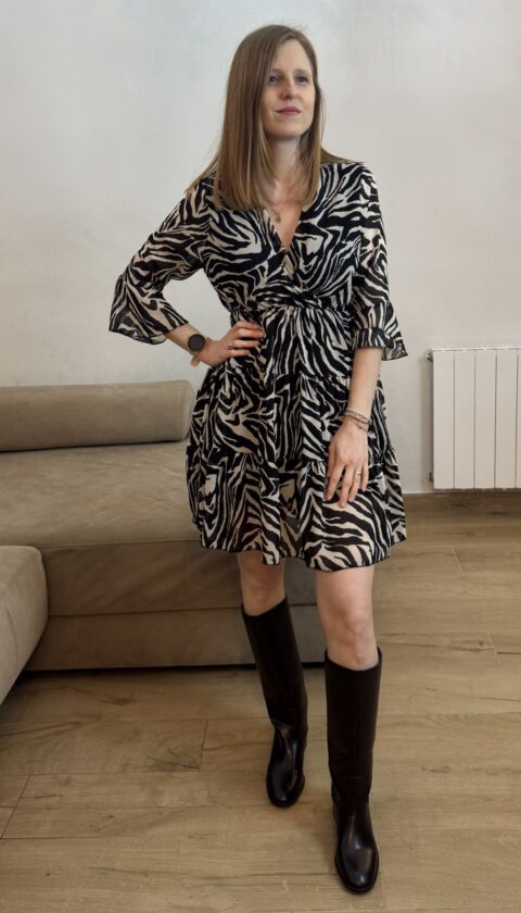 vestido animal print