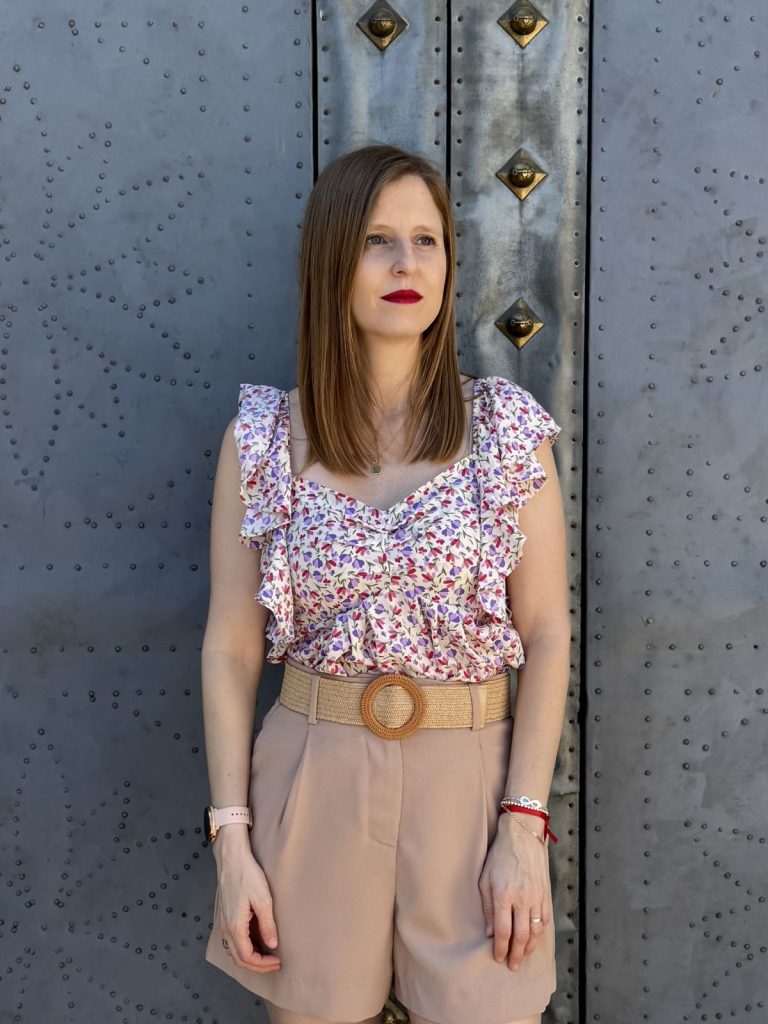 blusa estampado flores